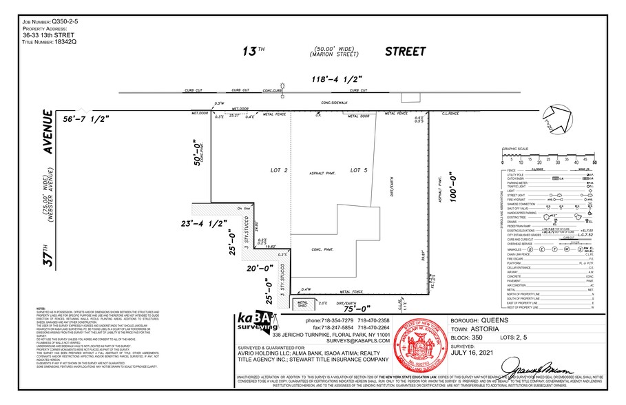 3633 13th St, Astoria, NY for sale - Site Plan - Image 2 of 2