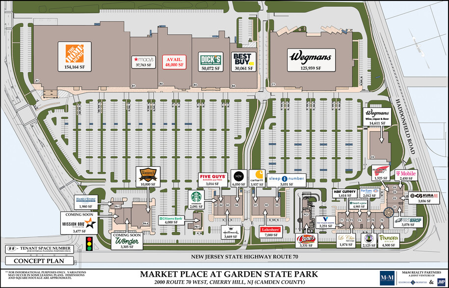 901-957 Haddonfield Rd, Cherry Hill, NJ for rent - Site Plan - Image 1 of 3