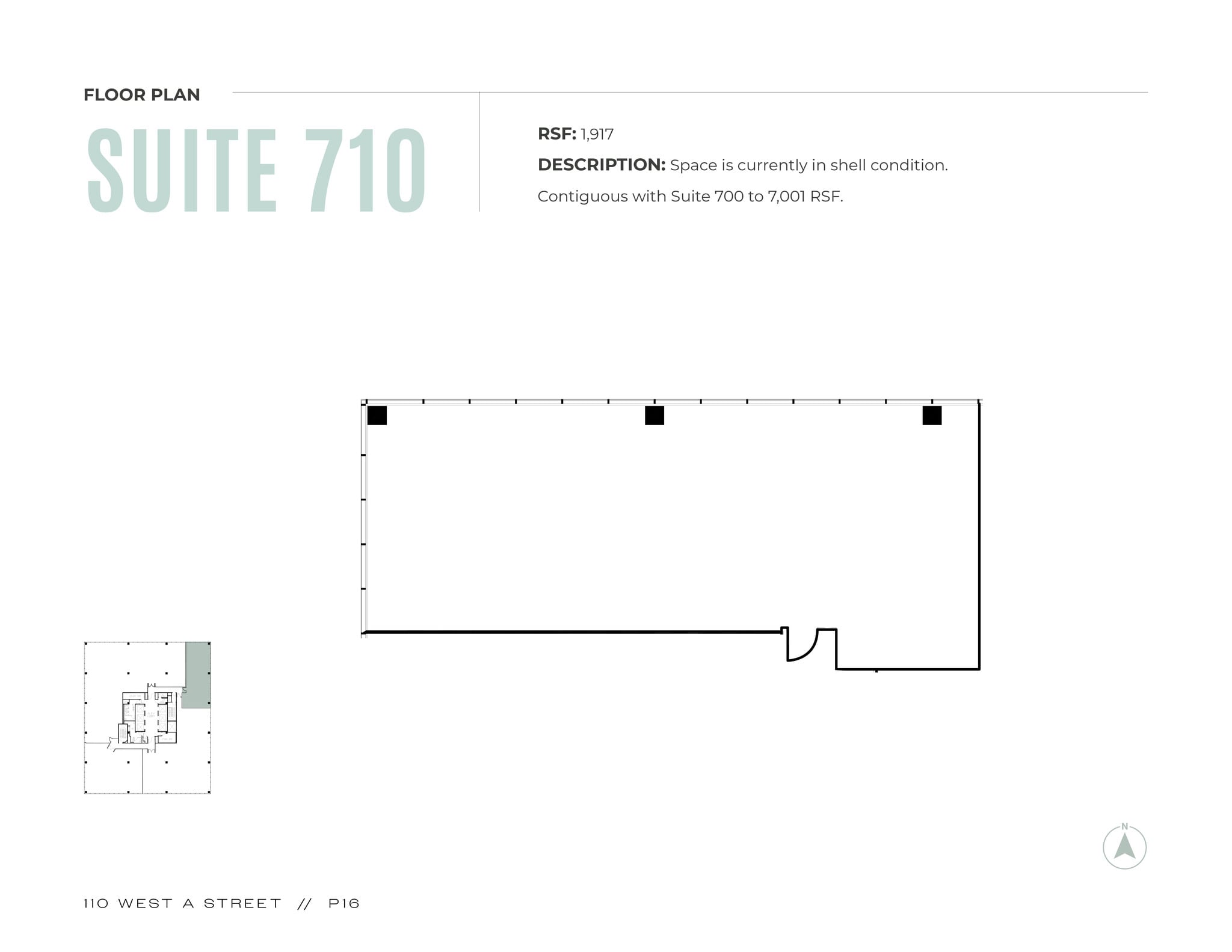 110 W A St, San Diego, CA to rent Floor Plan- Image 1 of 1