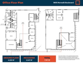 9615 Norwalk Blvd, Santa Fe Springs, CA for rent Floor Plan- Image 2 of 3