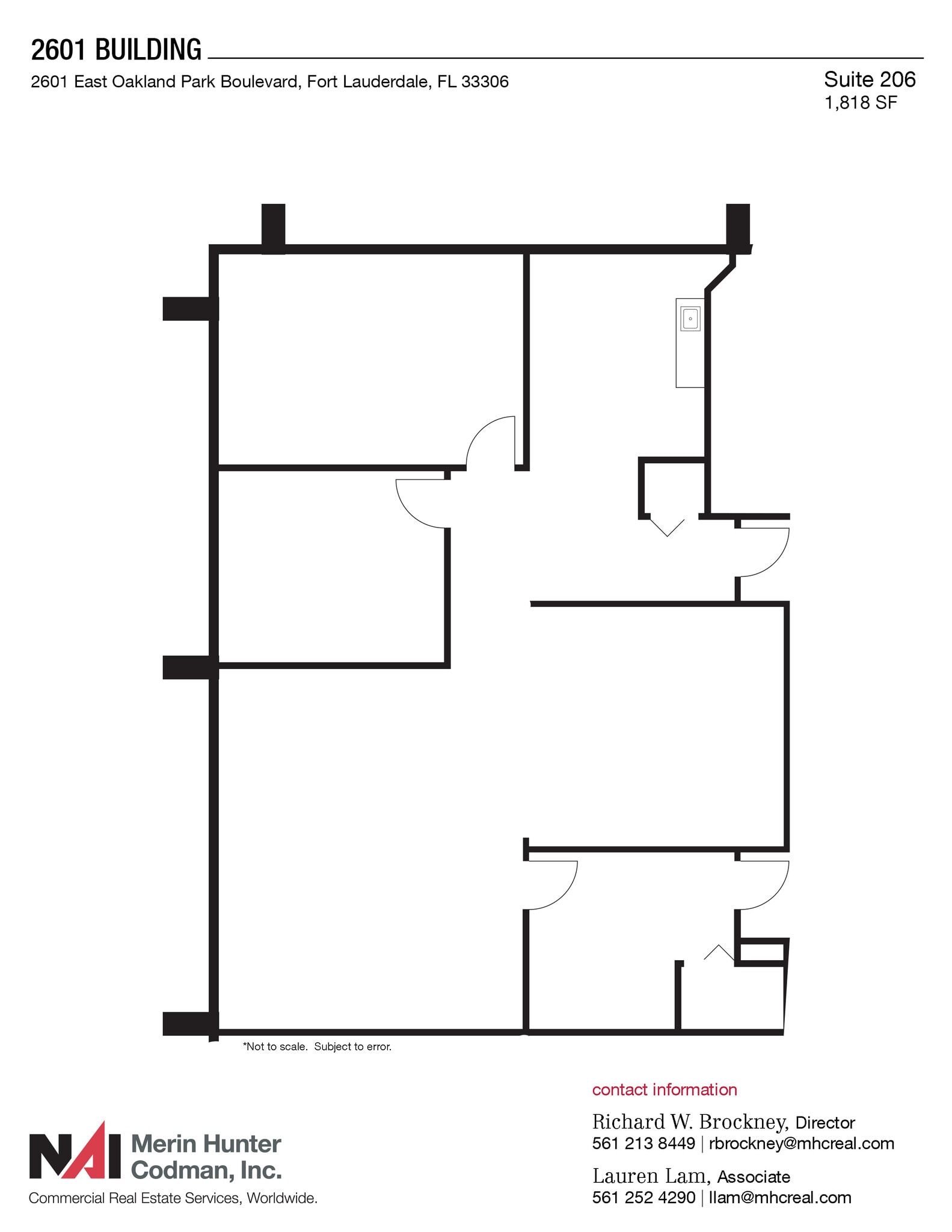 2601 E Oakland Park Blvd, Fort Lauderdale, FL to rent Floor Plan- Image 1 of 1