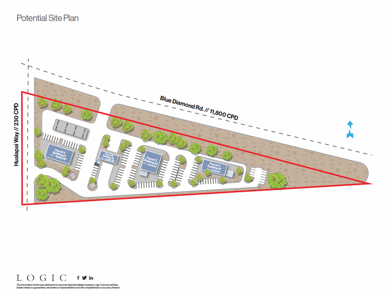 SEC Blue Diamond & Hualapai, Las Vegas, NV for rent - Site Plan - Image 3 of 4