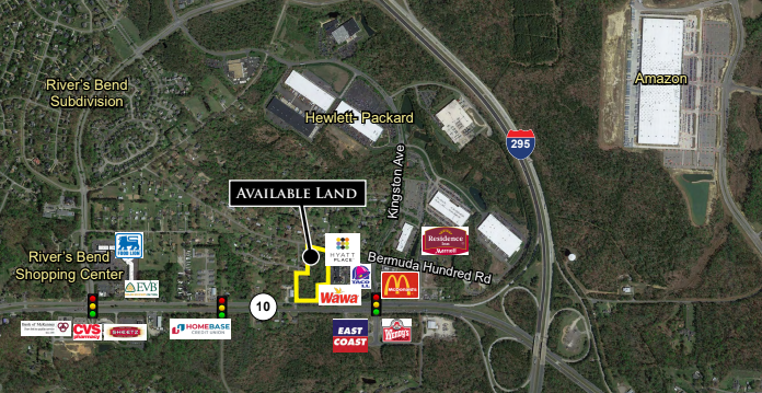 580 E Hundred Rd, Chester, VA for sale - Aerial - Image 1 of 2