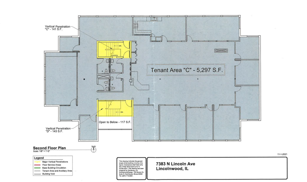 7383 N Lincoln Ave, Lincolnwood, IL for rent - Floor Plan - Image 2 of 7