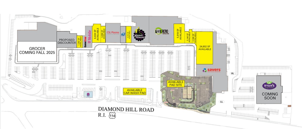 1500-1666 Diamond Hill Rd, Woonsocket, RI to rent - Building Photo - Image 3 of 3