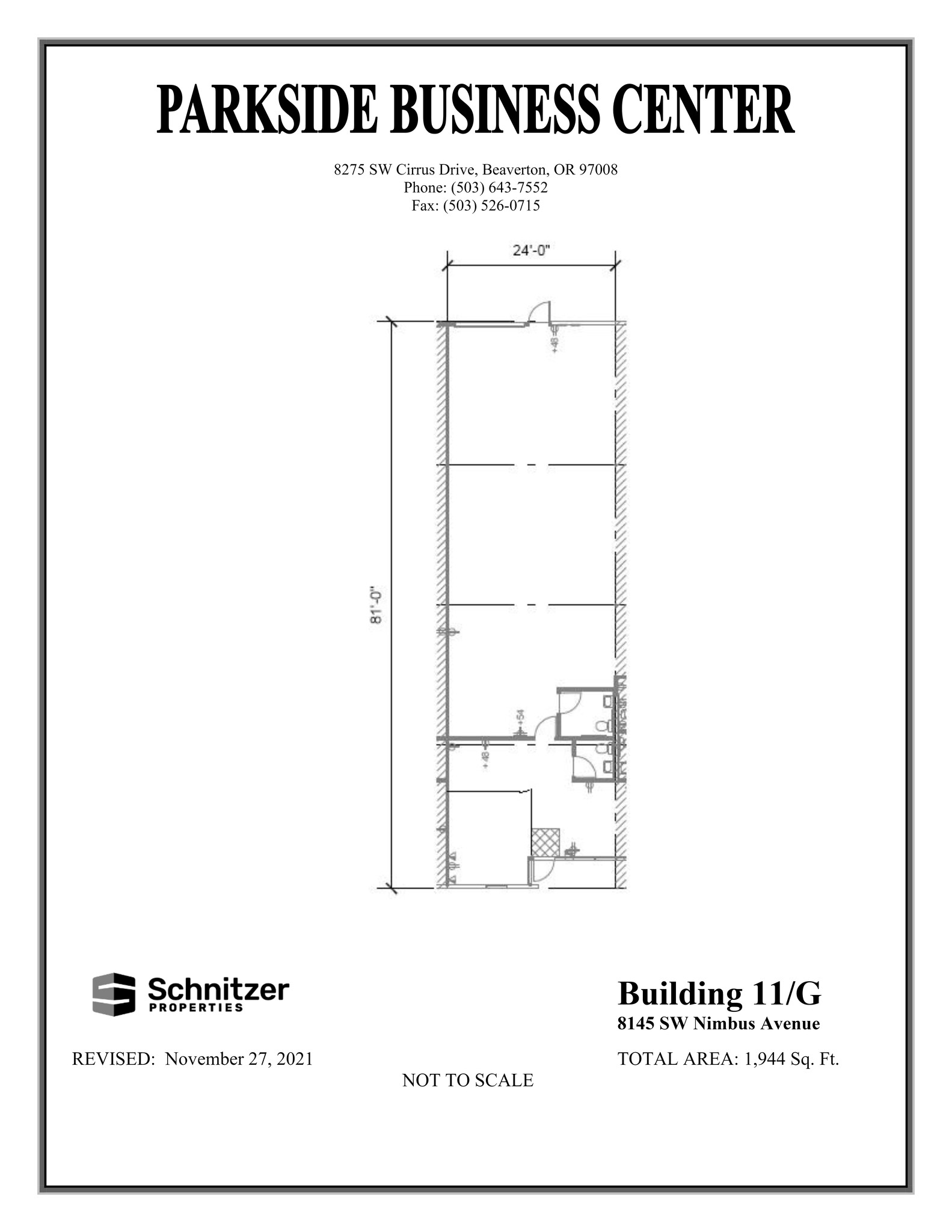 8362-8380 SW Nimbus Ave, Beaverton, OR for rent Site Plan- Image 1 of 1