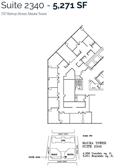 733 Bishop St, Honolulu, HI to rent Floor Plan- Image 1 of 1