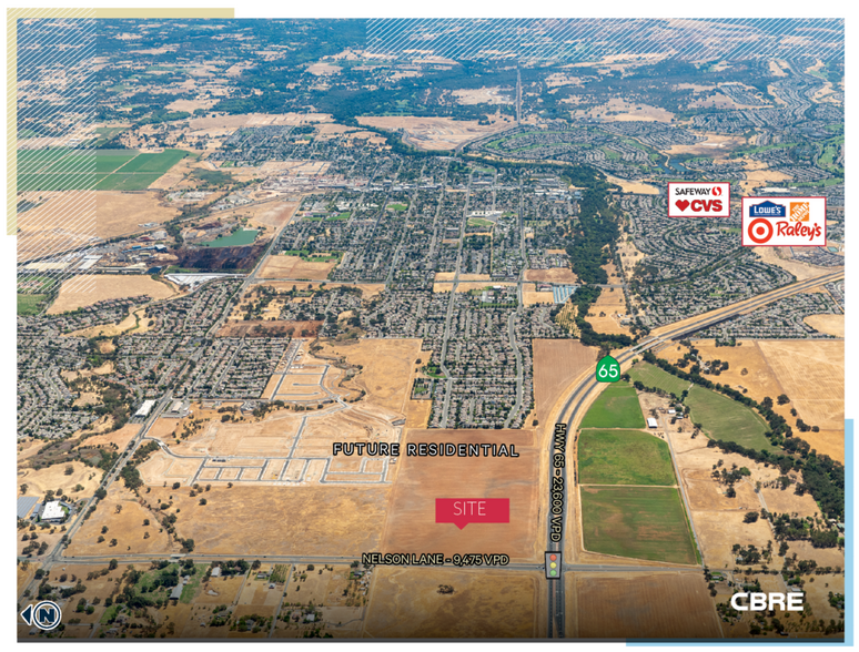 Hwy 65 & Nelson, Lincoln, CA for rent - Aerial - Image 1 of 2