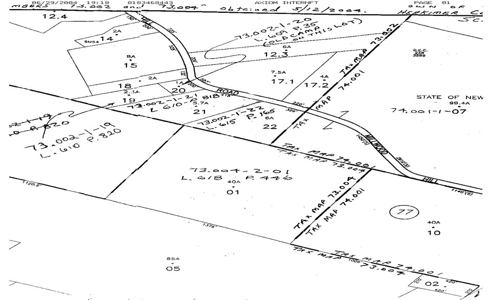 Route 8 & Millwood Hill Ln, Cold Brook, NY for rent - Plat Map - Image 1 of 1