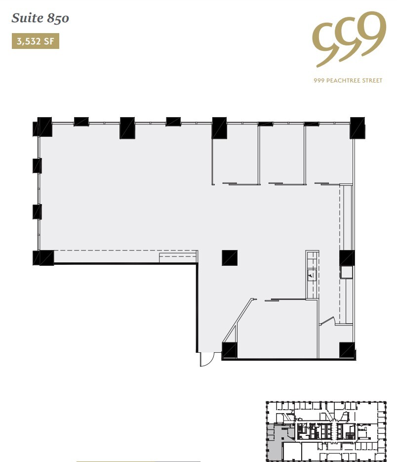 999 Peachtree St NE, Atlanta, GA for rent Floor Plan- Image 1 of 1