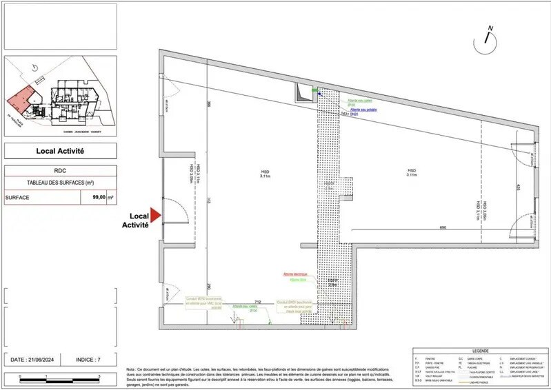 Retail in Écully to rent - Floor Plan - Image 2 of 3