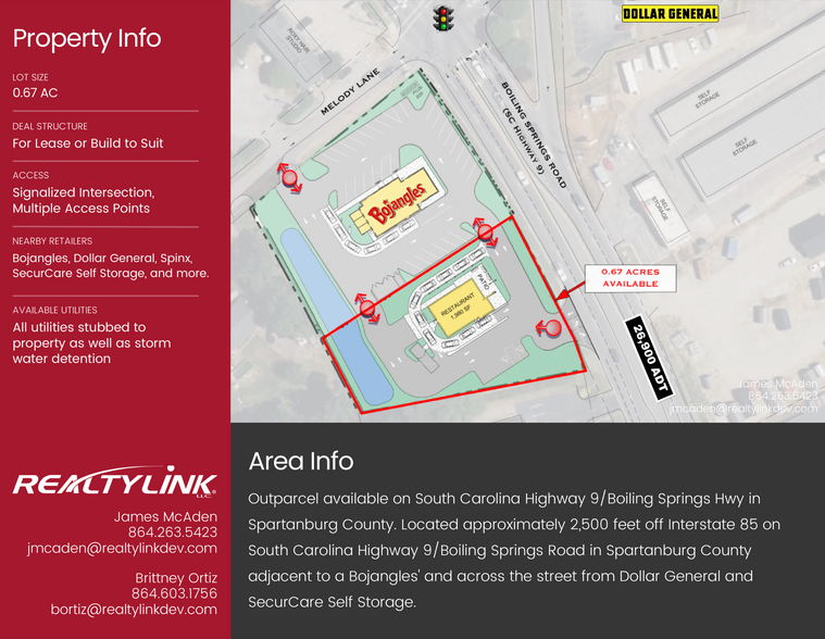 Melody Lane & Boiling Springs Rd, Boiling Springs, SC for rent - Site Plan - Image 2 of 3