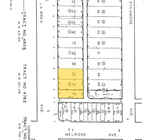 712-718 N La Brea Ave, Los Angeles, CA for rent - Plat Map - Image 2 of 2