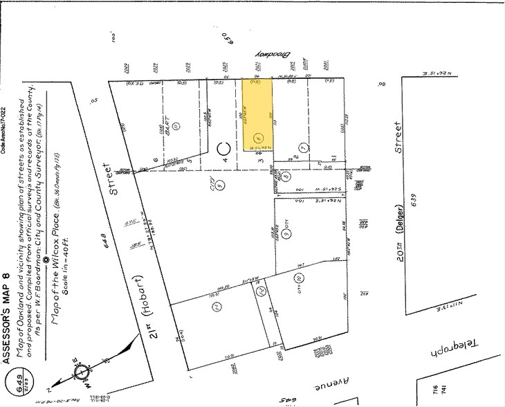 2021 Broadway, Oakland, CA for rent - Plat Map - Image 2 of 11