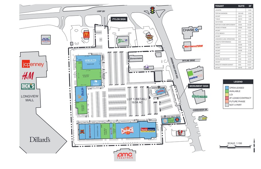 SWC W. Loop 281 and Judson Road, Longview, TX for rent - Site Plan - Image 1 of 2