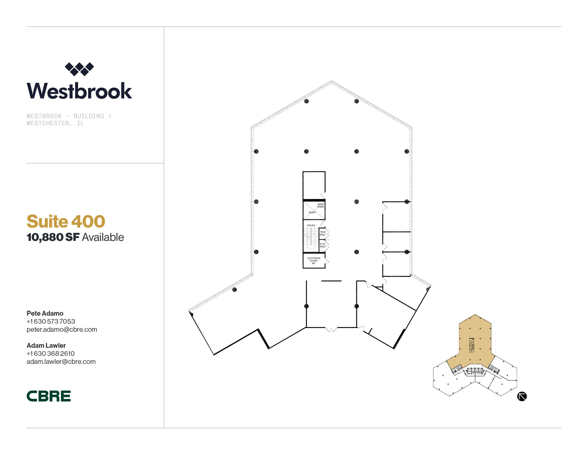 1 Westbrook Corporate Ctr, Westchester, IL to rent Floor Plan- Image 1 of 1