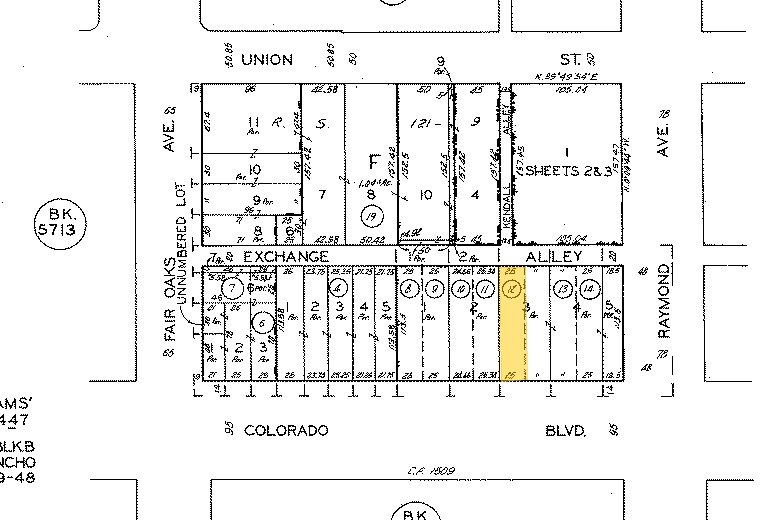 49-51 E Colorado Blvd, Pasadena, CA for rent - Plat Map - Image 2 of 2