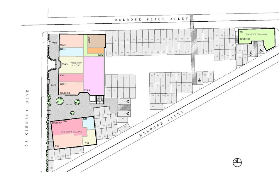 616-630 N La Cienega Blvd, West Hollywood, CA for rent - Floor Plan - Image 2 of 7