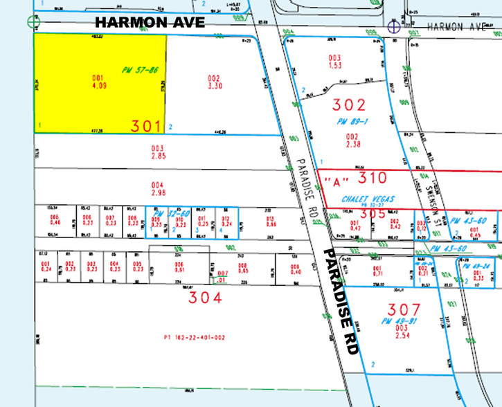 455 E Harmon Ave, Las Vegas, NV for sale - Plat Map - Image 1 of 1