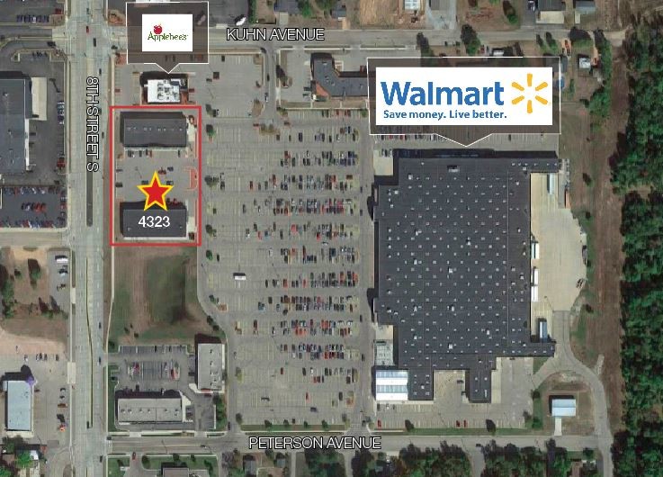 Walmart Shadow Center portfolio of 2 properties for sale on LoopNet.co.uk - Aerial - Image 3 of 7