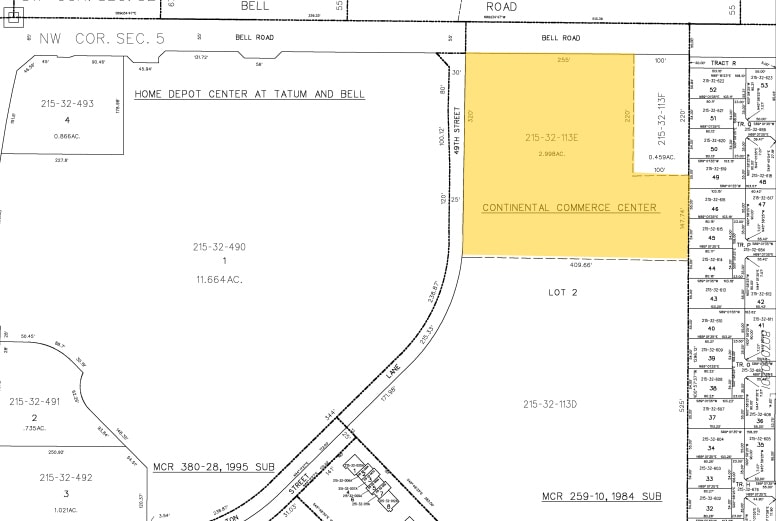 4921 E Bell Rd, Scottsdale, AZ for rent - Plat Map - Image 2 of 4