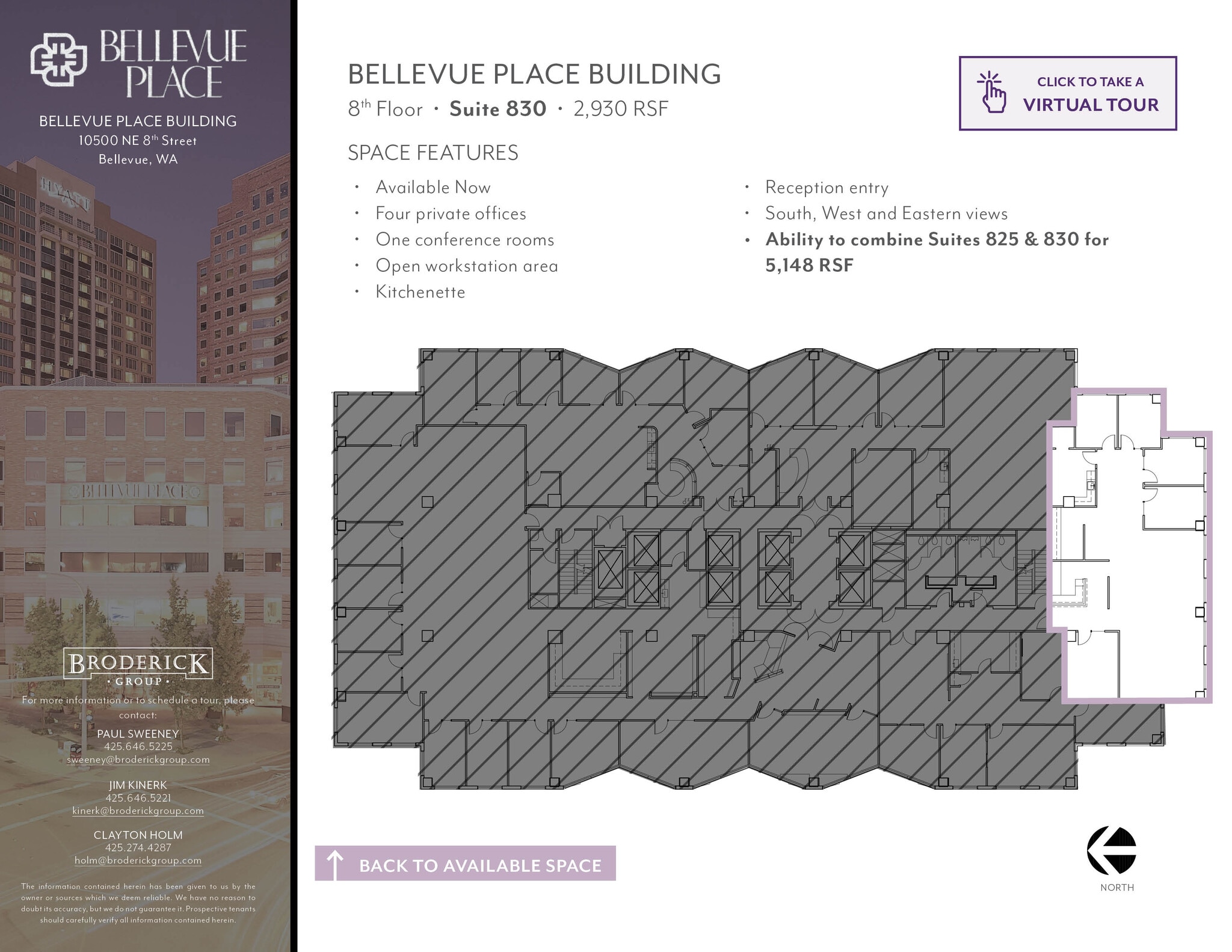 10500 NE 8th St, Bellevue, WA to rent Floor Plan- Image 1 of 1