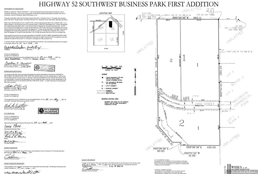 550 22nd St, Zumbrota, MN for sale - Plat Map - Image 2 of 2