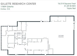 17809 Gillette Ave, Irvine, CA for rent Floor Plan- Image 1 of 1