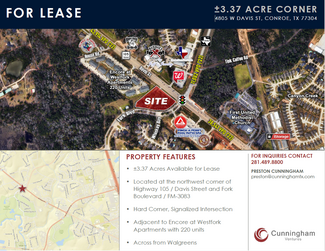 More details for W. Davis & W, Fork Blvd, Conroe, TX - Land for Rent