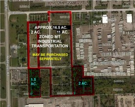 Vacant Hildebrandt, Romulus, MI - aerial  map view