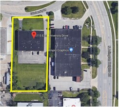 115 E University Dr, Arlington Heights, IL - aerial  map view