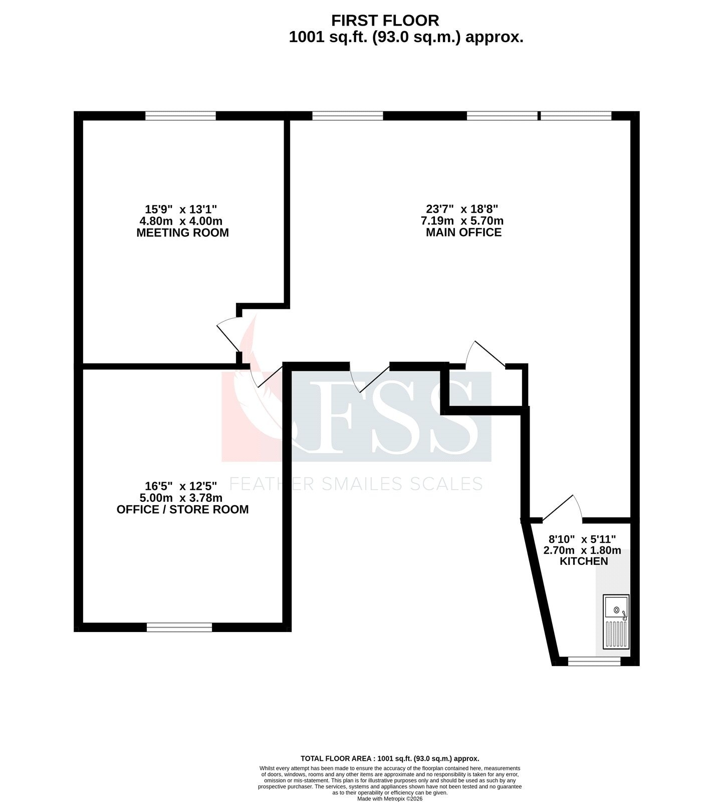 22A Oxford St, Harrogate to rent Floor Plan- Image 1 of 9
