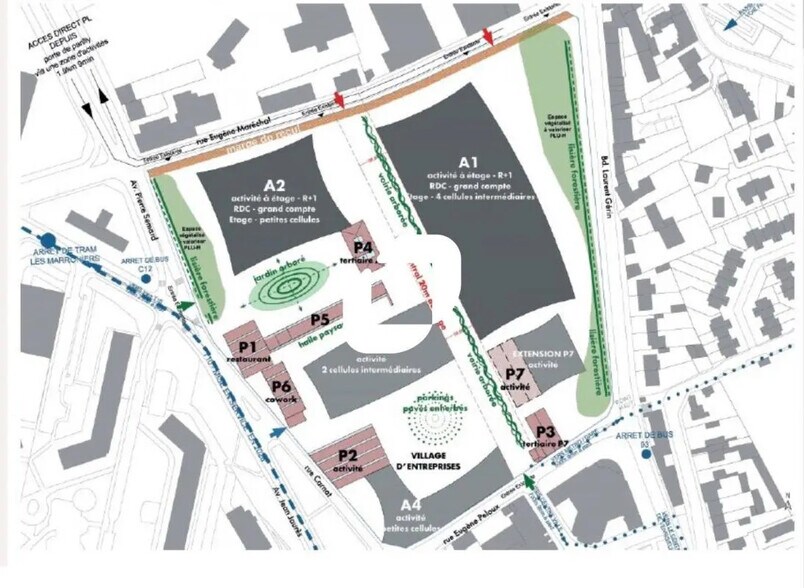 7 Rue Eugène Peloux, Vénissieux to rent - Site Plan - Image 1 of 5