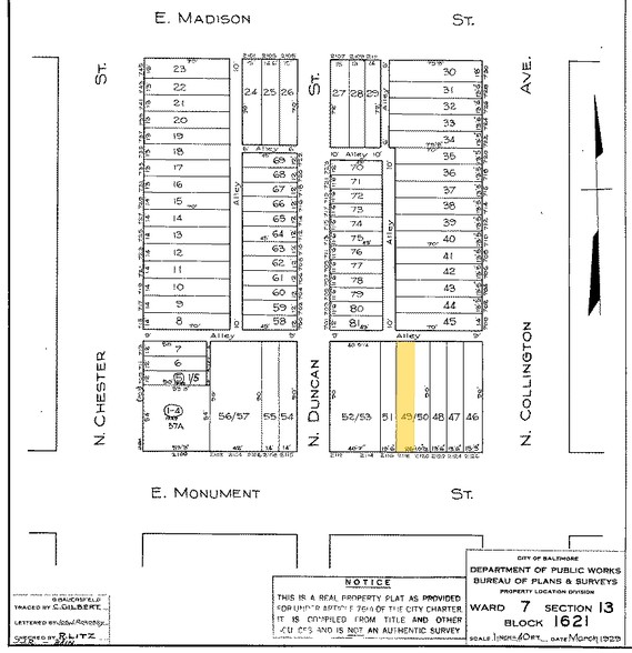 2118 E Monument St, Baltimore, MD for sale - Plat Map - Image 1 of 1