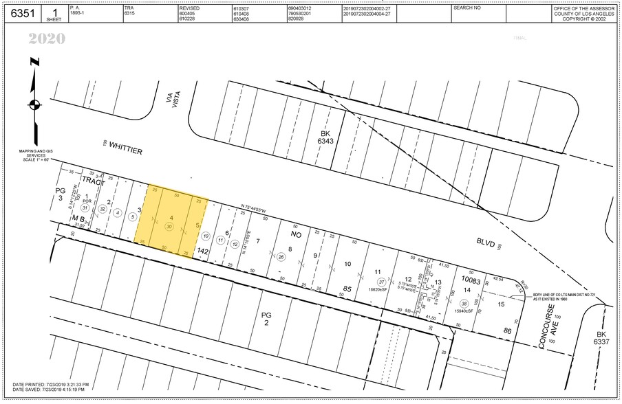 2445 W Whittier Blvd, Montebello, CA for rent - Plat Map - Image 2 of 2