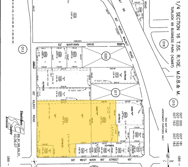 N Killroy Rd & W Main St, Turlock, CA for rent - Plat Map - Image 2 of 2