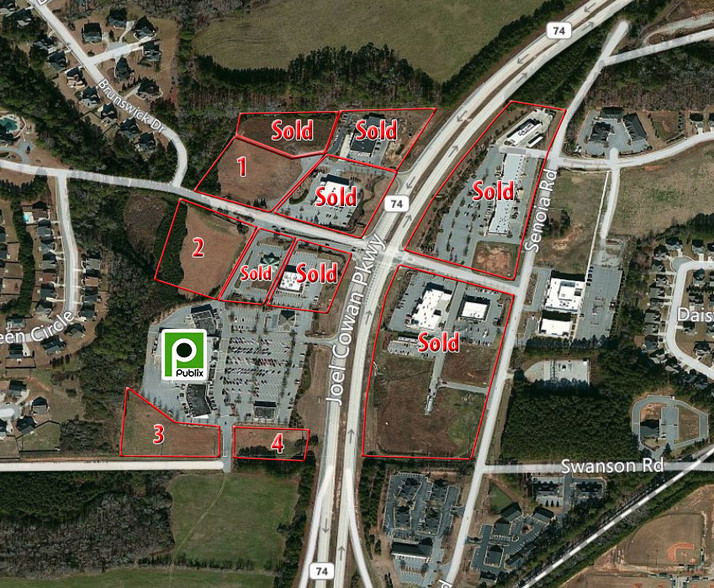 Hwy 74 & Carriage Oaks Dr @ Senio Road, Tyrone, GA for sale - Primary Photo - Image 1 of 1