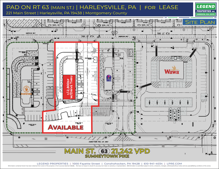 221 Main St, Harleysville, PA for rent - Plat Map - Image 1 of 3