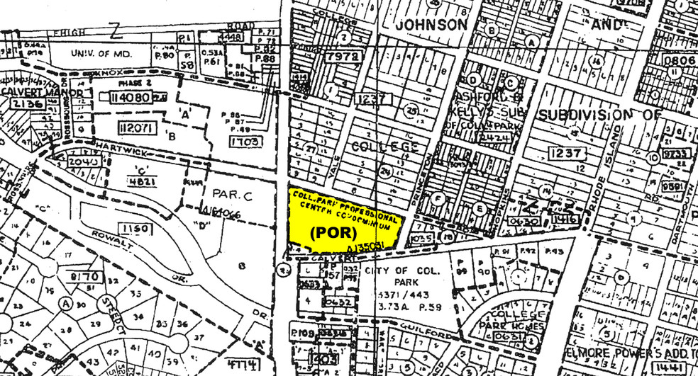 7305-7307 Baltimore Ave, College Park, MD for rent - Plat Map - Image 2 of 6