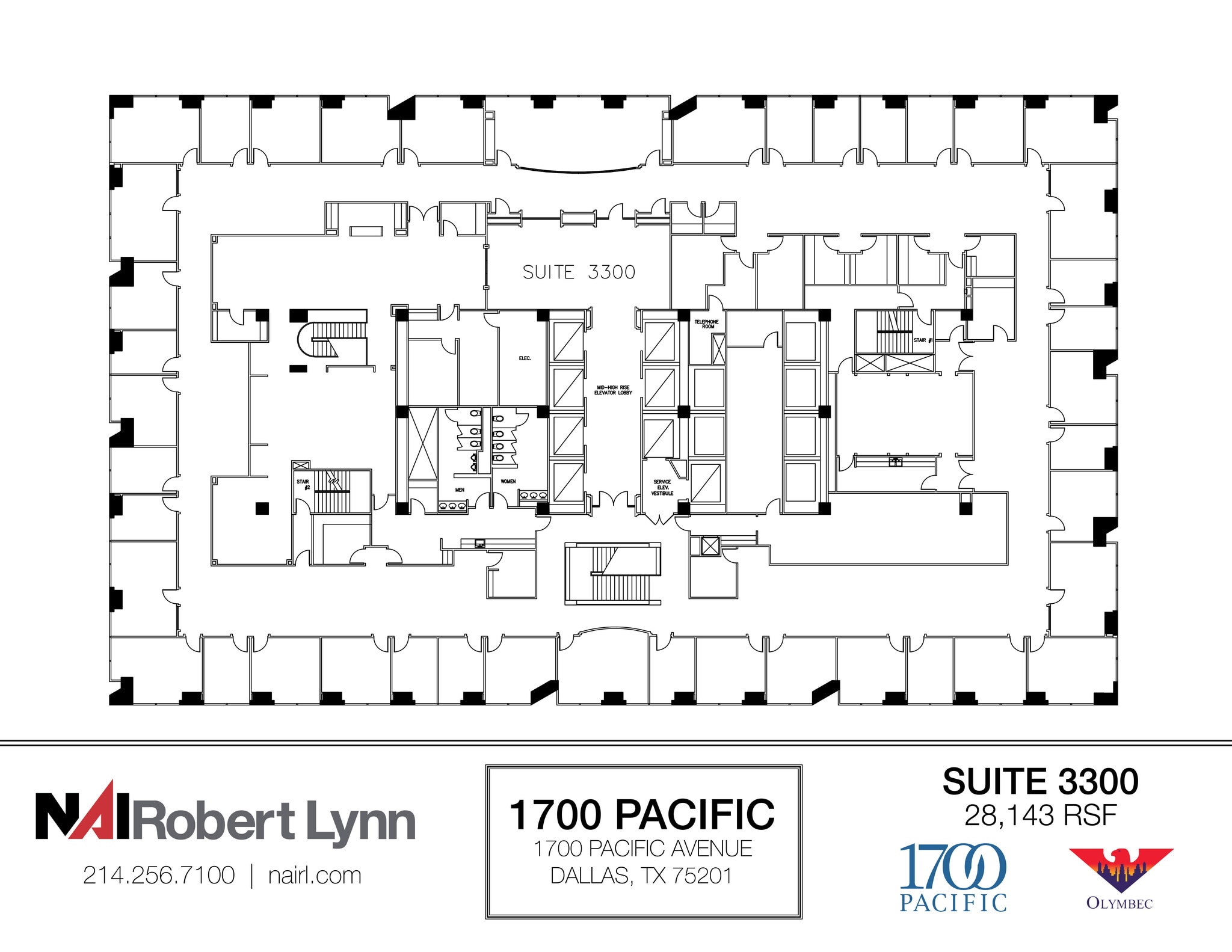 1700 Pacific Ave, Dallas, TX to rent Floor Plan- Image 1 of 1