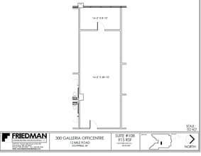 300 Galleria Officentre, Southfield, MI to rent Floor Plan- Image 1 of 3
