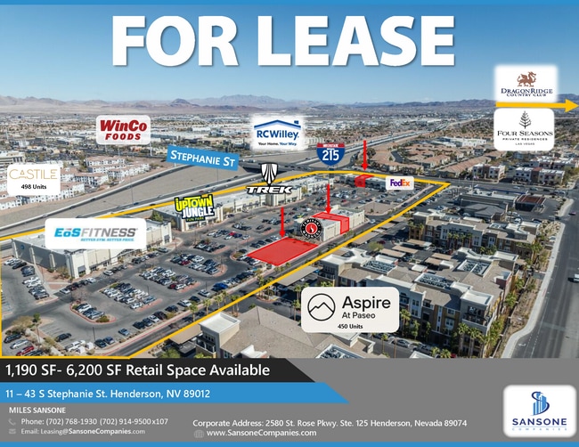 More details for 11-43 S Stephanie St, Henderson, NV - Retail to Rent