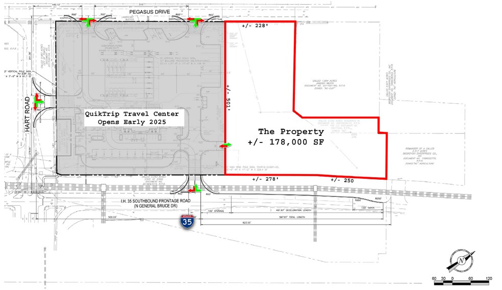 NWC of IH-35 and Hart Road, Temple, TX for sale - Site Plan - Image 2 of 3