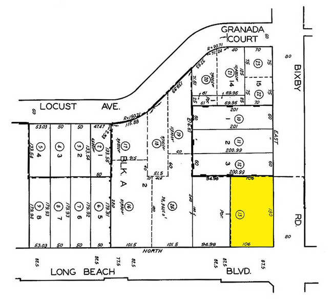 3777 Long Beach Blvd, Long Beach, CA for rent - Plat Map - Image 3 of 7