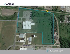 201 S Delaney Rd, Owosso, MI - aerial  map view