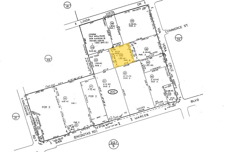 338 Via Vera Cruz, San Marcos, CA for rent - Plat Map - Image 2 of 6