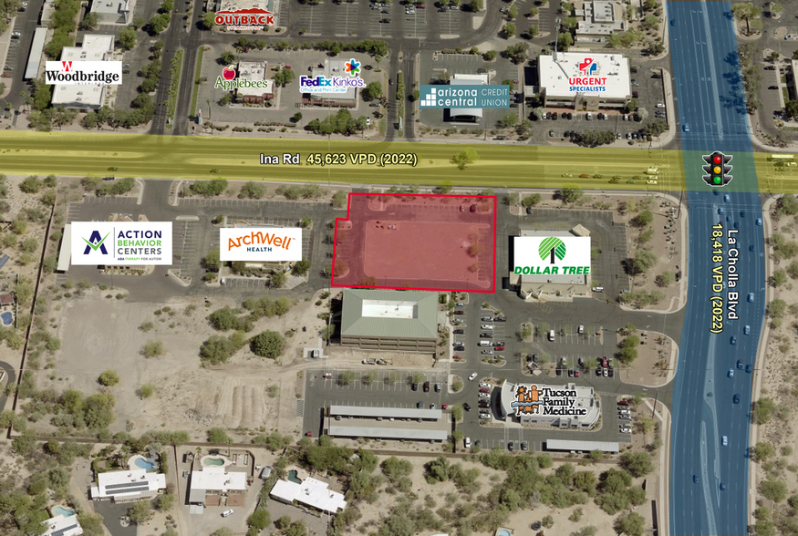 2225 W Ina Rd, Tucson, AZ for rent - Aerial - Image 2 of 4