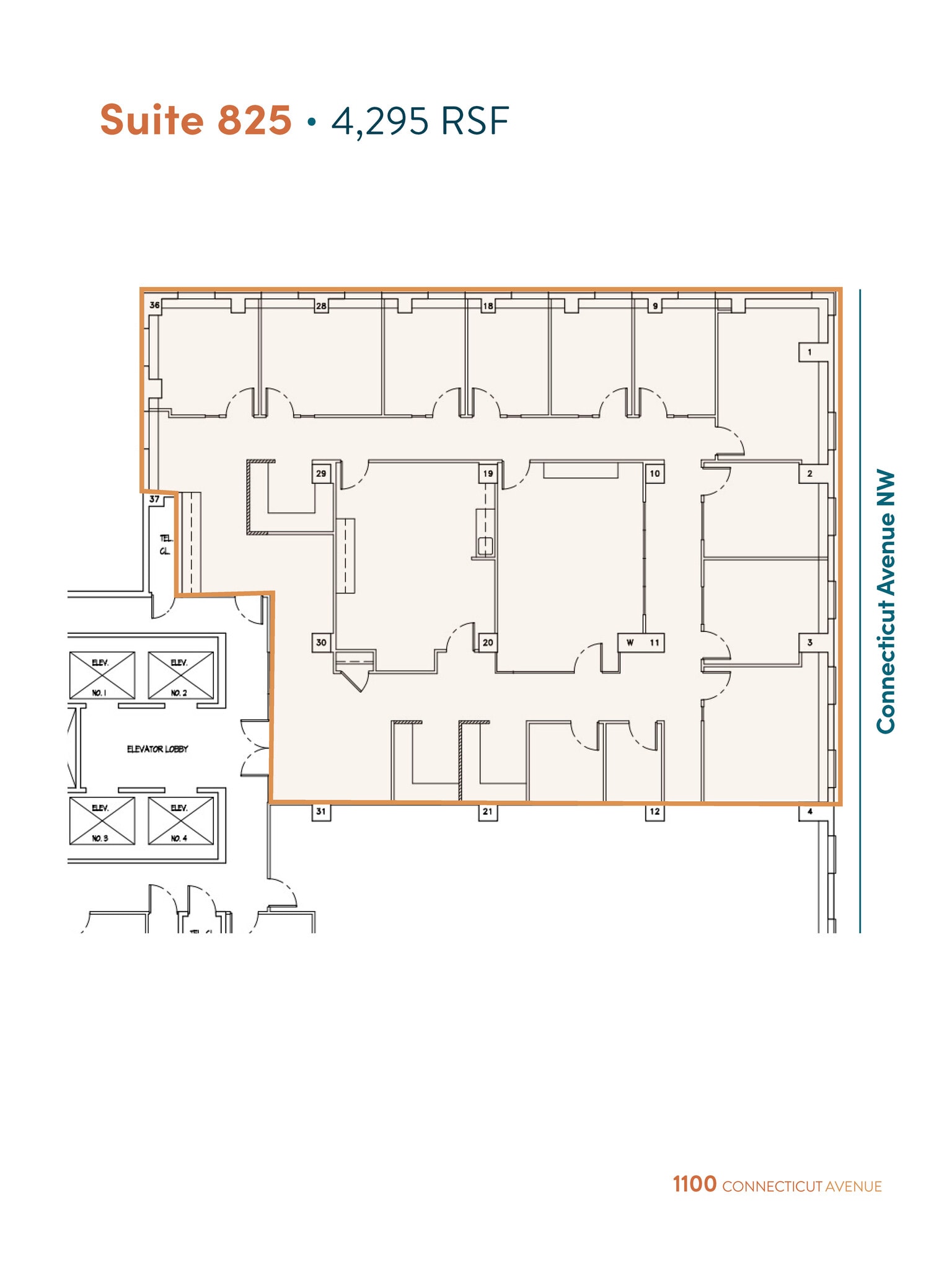 1100 Connecticut Ave NW, Washington, DC to rent Floor Plan- Image 1 of 6