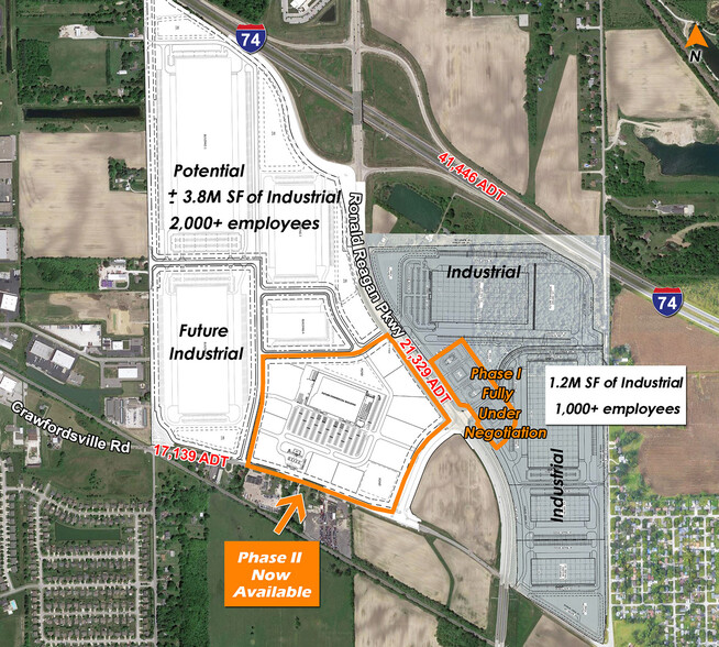 0 I-74 & Ronald Reagan Pky, Brownsburg, IN for sale - Aerial - Image 1 of 1