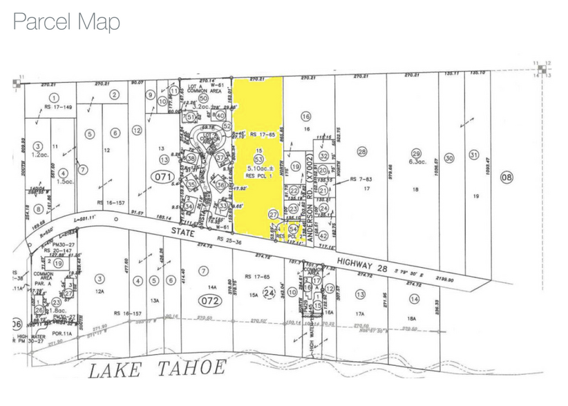 6701 North Lake Blvd, Tahoe Vista, CA for sale - Plat Map - Image 2 of 3